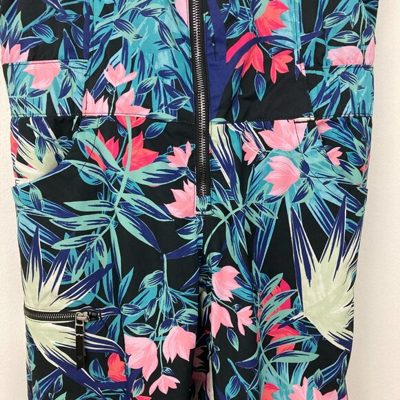 Obermeyer Anya Bib Pant Teen Size L 14-16 Alohaute Print Snowboarding Ski Winter - Picture 4 of 16